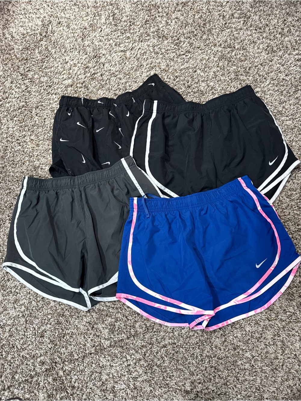 Nike Tempo Women's Athletic Running Shorts Set Dri-Fit